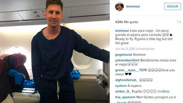 Leo Messi boasted of pyjamas in the flight to Tokyo