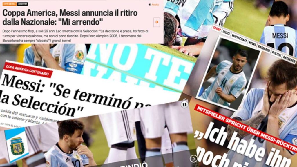 Shock in the world-wide press by the goodbye of Messi
