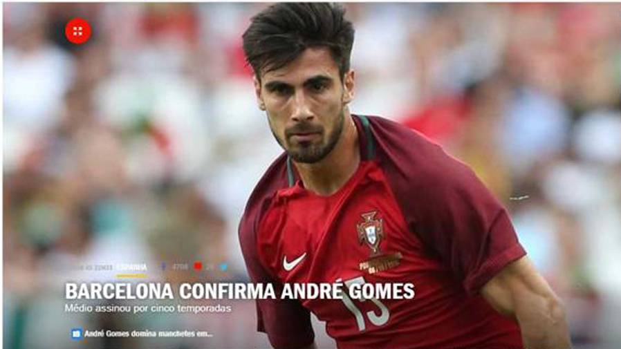 In Portugal do  echo of the signing of André Gomes