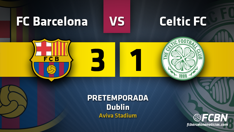 The Barça begins the pre-season goleando to the Celtic (3-1)
