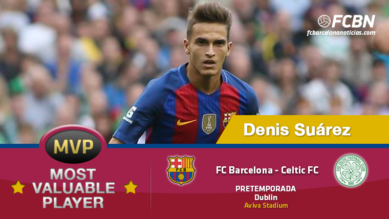 Denis Suárez, the MVP of the FC Barcelona-Celtic of Glasgow