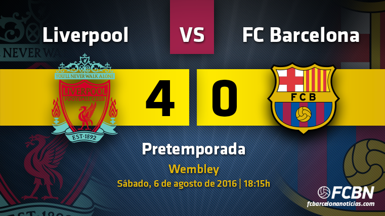 The FC Barcelona, transparent against the Liverpool (4-0)