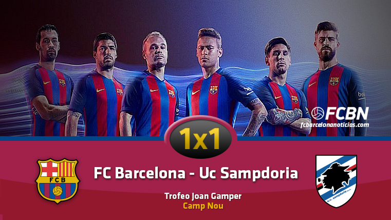The 1×1 of the FC Barcelona in front of the UC Sampdoria