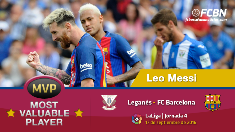 Leo Messi, the “MVP” of the FC Barcelona against the Leganés