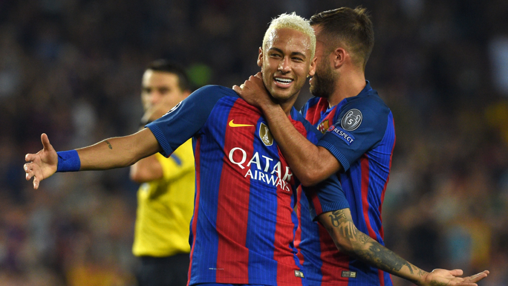 Neymar Premières to the big this season with the Barça