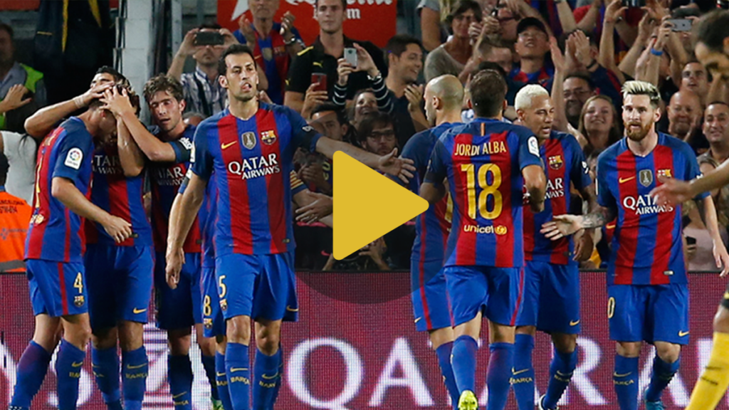 Video summary: FC Barcelona 1 Athletic of Madrid 1 (League J5)