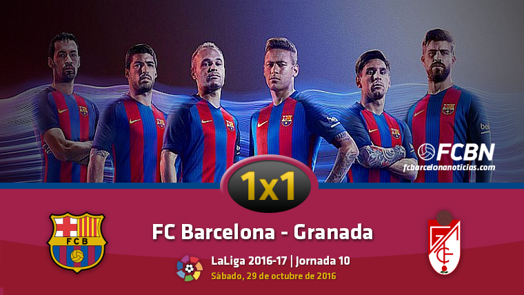 The 1×1 of the FC Barcelona in front of the Granada CF (League J10)