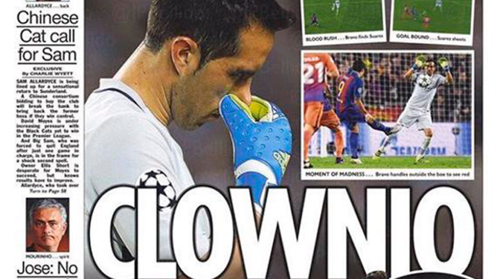 “Clownio”, the most extreme cover against Claudio Bravo