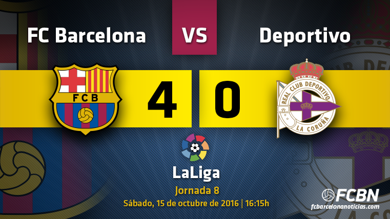 The Barça shined and goleó to the Depor in the turn of Messi (4-0)