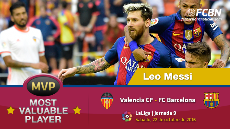 Leo Messi, the “MVP” of the FC Barcelona in front of Valencia Cf