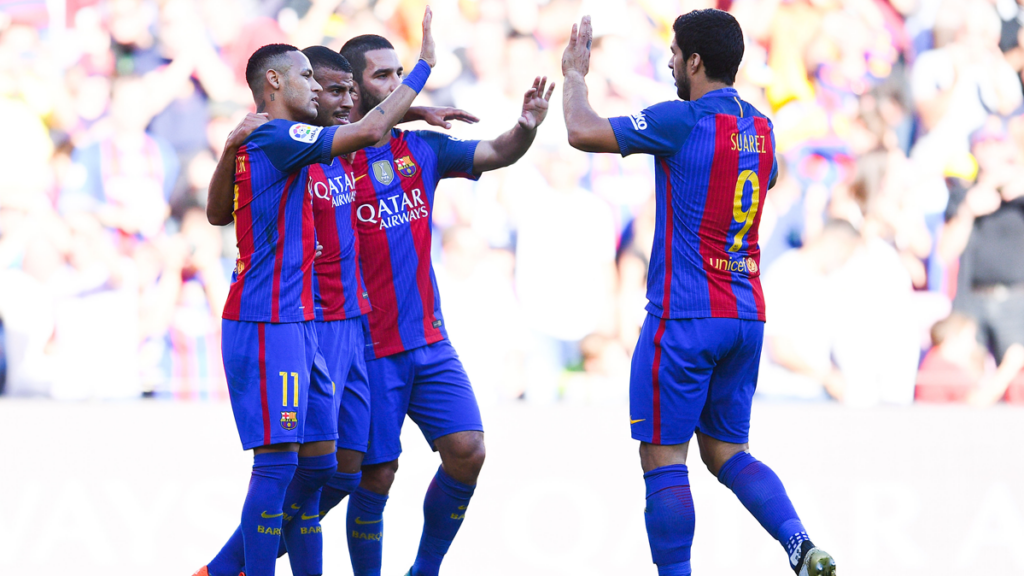 Doublet of Rafinha in front of the Sportive in the Camp Nou!