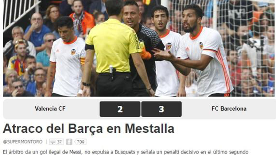 The press of Valencia clama against the arbitration of Undiano