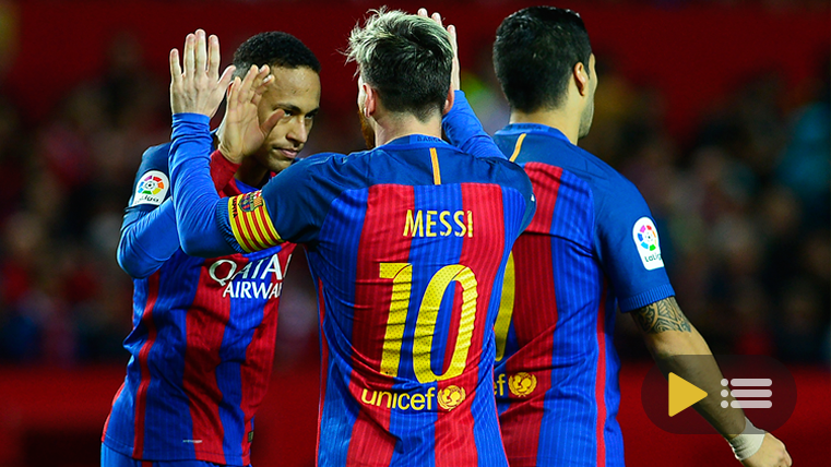 Video summary: Seville FC 1 FC Barcelona 2 (League J11)