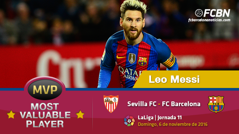Leo Messi, the “MVP” of the FC Barcelona against the Seville