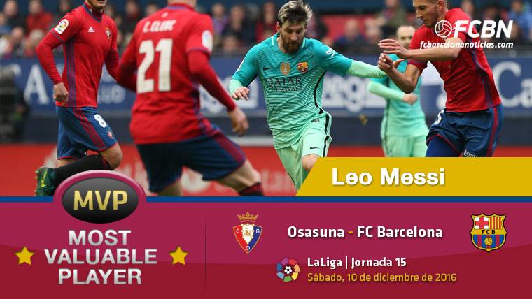 Leo Messi, the “MVP” of the FC Barcelona against Osasuna