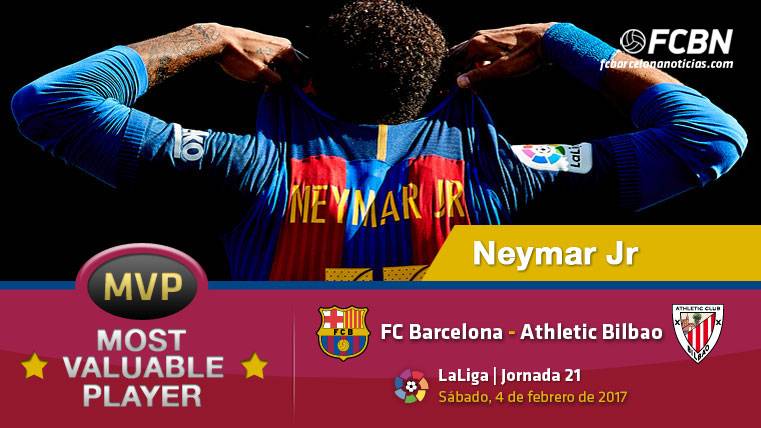 Neymar Jr, the “MVP” of the FC Barcelona against the Athletic