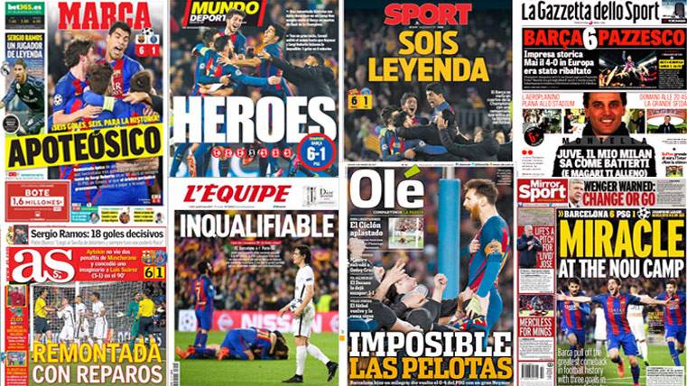 INCALIFICABLE: The world-wide press, to the feet of the Barça after tracing back