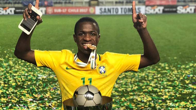 Vinicius Jr, tied by the Barça and MVP and Boot of Gold with Brazil