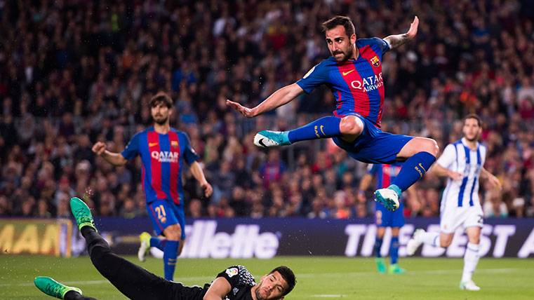 Golazo Of Alcácer to certify his best party with the Barça