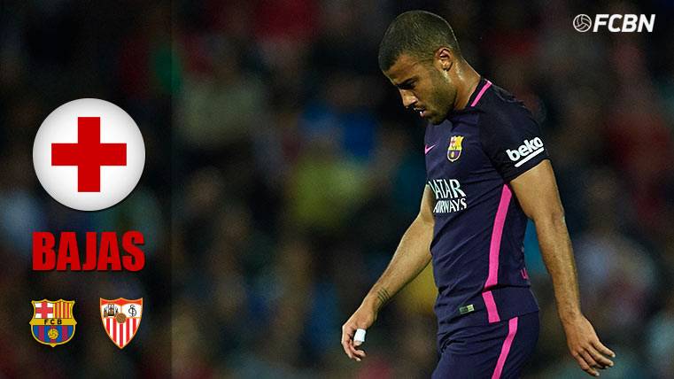 The defence of the Seville, very mermada in front of the FC Barcelona