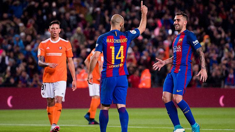 Javier Mascherano annotated his first goal with the Barça!