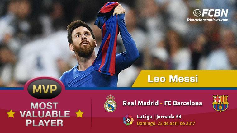Leo Messi, the “MVP” of the FC Barcelona in front of the Real Madrid