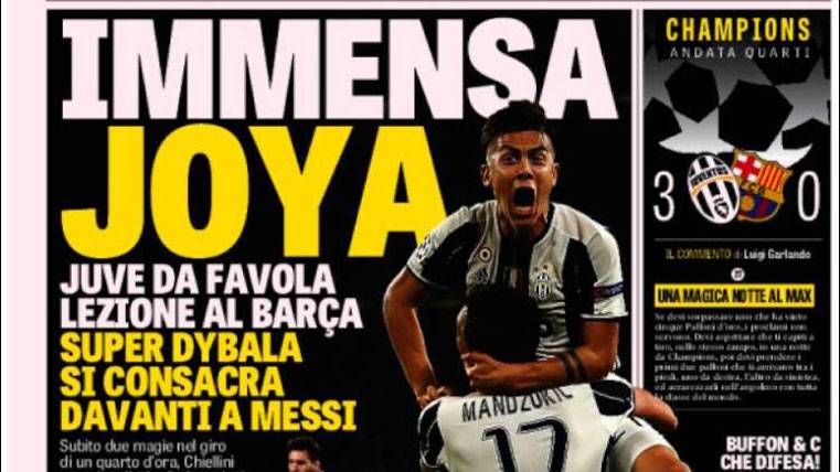 The world-wide press surrendered to Dybala and portrayed to the Barça
