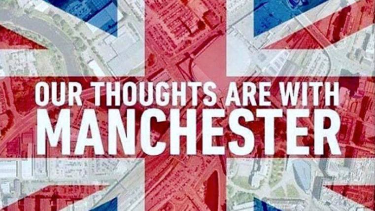 Denis Suárez, consternado by the attack in Manchester