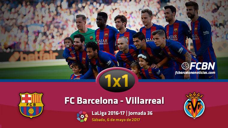 The 1×1 of the FC Barcelona in front of the Villarreal (League J36)