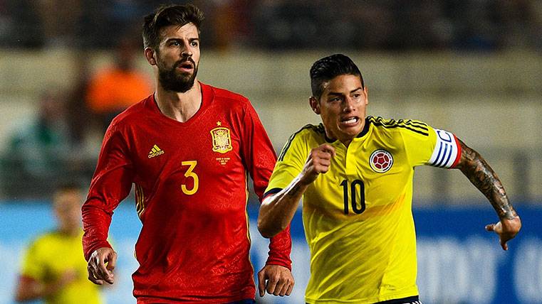 The friendly between Spain and Colombia, of maximum intensity