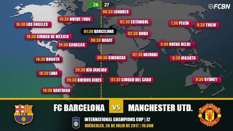 When and where see the FC Barcelona vs Manchester United – Pre-season