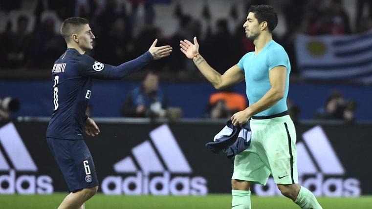 Verratti Goes back to get dressed of short with the PSG