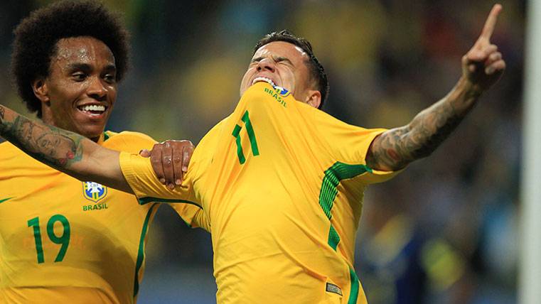 Coutinho Broke to cry after his goal with Brazil, goodbye Barça?