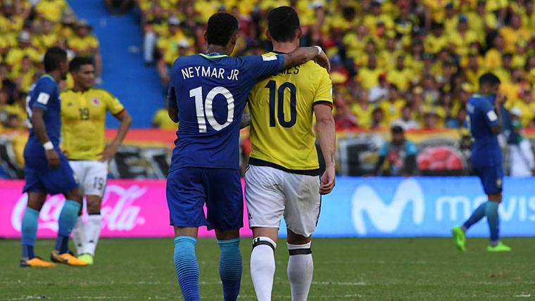 What said  James and Neymar after the Colombia-Brazil?
