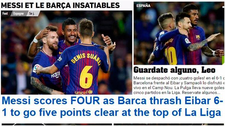 The international press goes back to surrender  to the feet of Messi