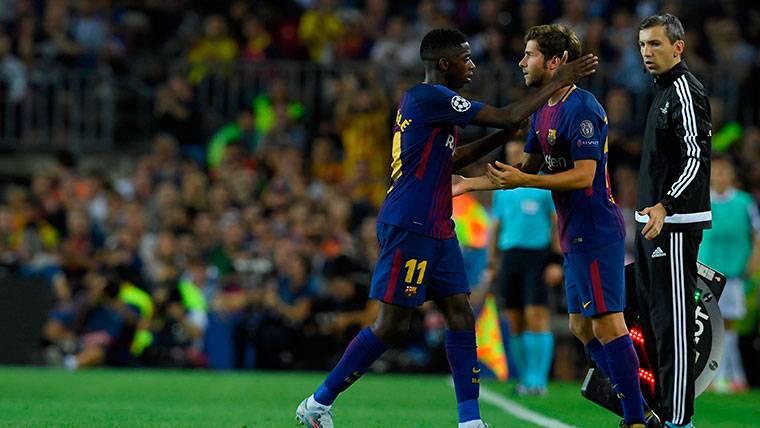 Who is relieving better to Dembélé in the FC Barcelona?