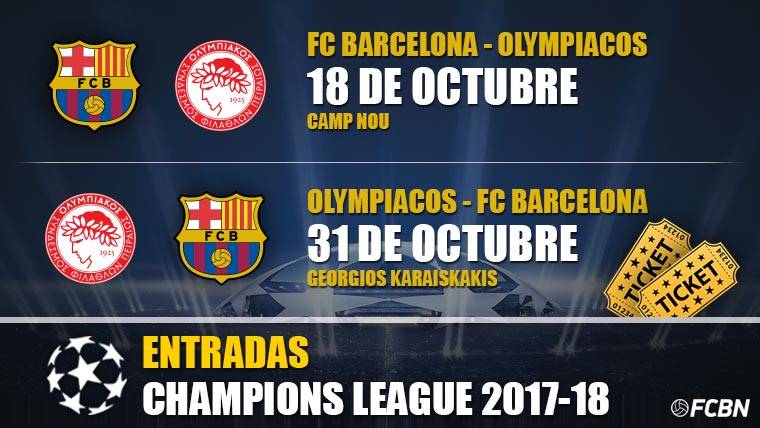 Entrances FC Barcelona vs Olympiacos – Champions League