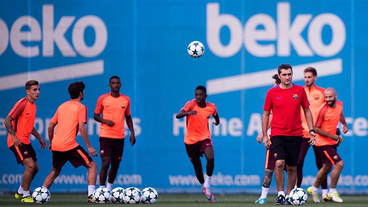 Alignment of gala of the Barcelona to receive to Olympiacos