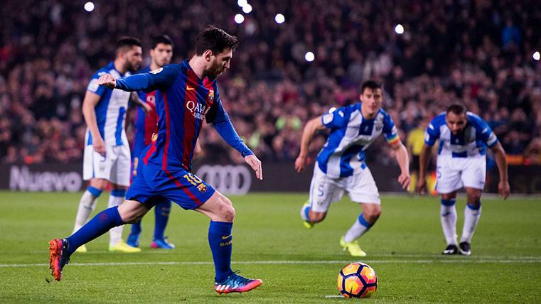 Messi, with the measure taken to the Leganés: 4 goals in 2 crashes