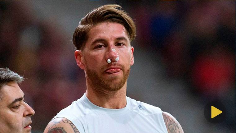 Sergio Bouquets breaks the nose in the derbi and will play with mask