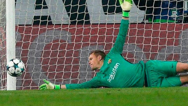The message of Ter Stegen after closing the pass in Champions