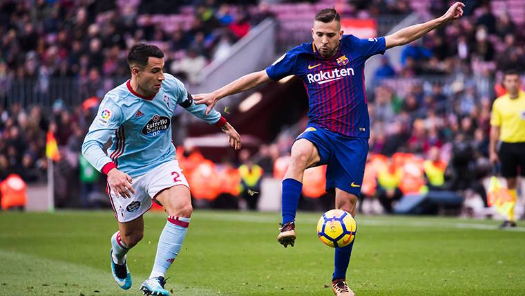 Jordi Alba, exultant: the most offensive defence of the League