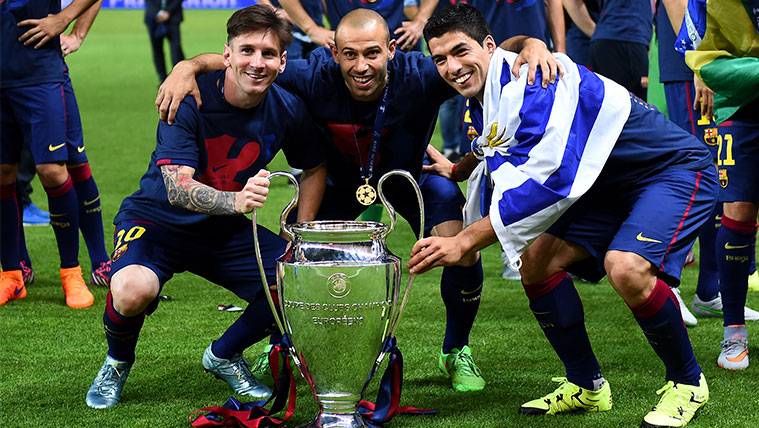 The goodbye of Messi to Mascherano, Rafinha and Burn Turan