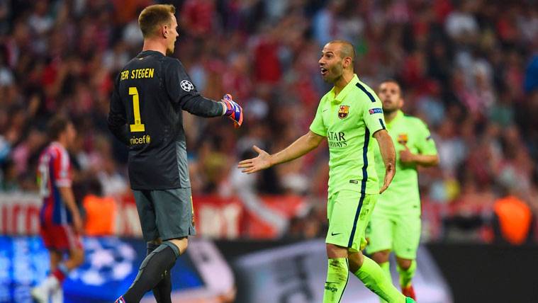 Ter Stegen, affectionate and amused in his message to Mascherano