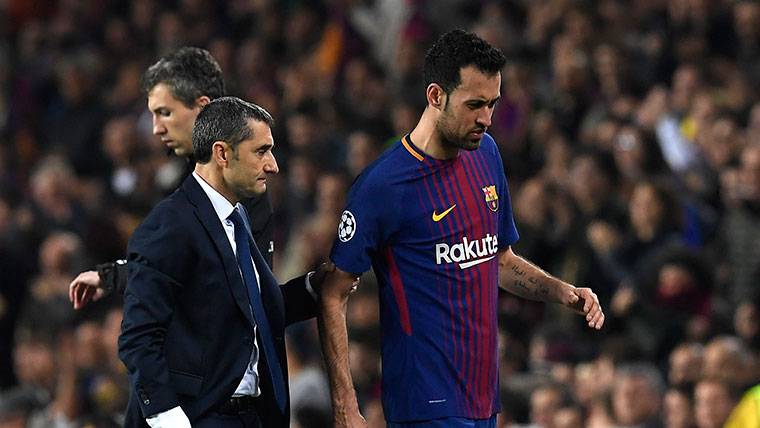 ALARM: Sergio Busquets withdrew  lesionado in front of Chelsea