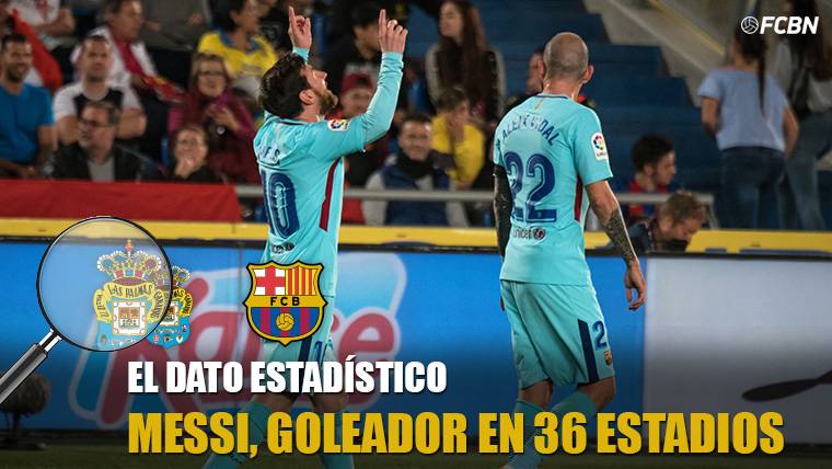 Already they are 36 the stadiums where Messi has marked with the Barça