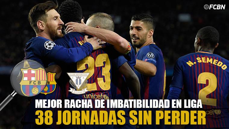 The FC Barcelona equalises the absolute record of LaLiga: 38 days followed without losing