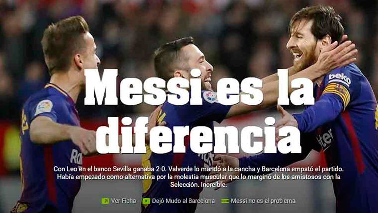 The press of Argentina goes back to surrender  to Messi after his golazo
