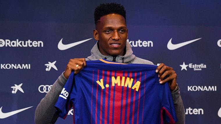 The dream of Yerry Mina with the Barça, a want to and can not