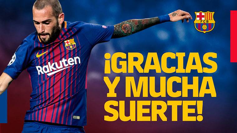 OFFICIAL: The FC Barcelona traspasa to Aleix Vidal to the Seville